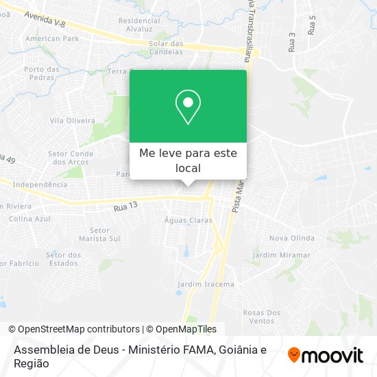 Assembleia de Deus - Ministério FAMA mapa