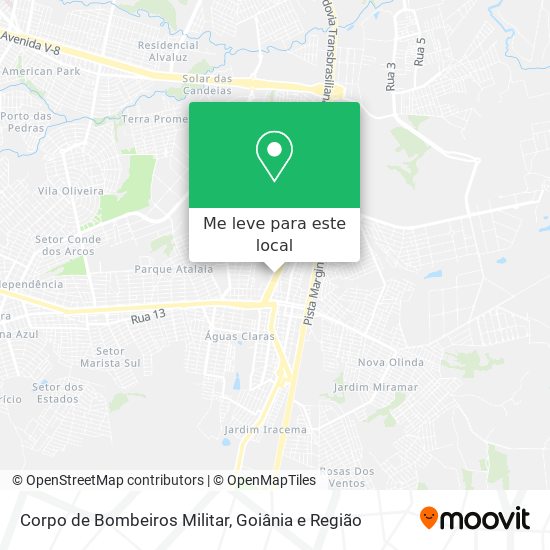 Corpo de Bombeiros Militar mapa