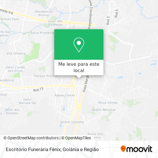 Escritório Funerária Fênix mapa