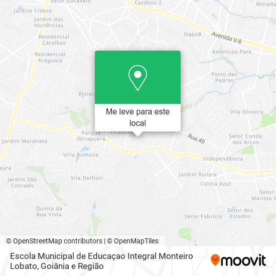 Escola Municipal de Educaçao Integral Monteiro Lobato mapa