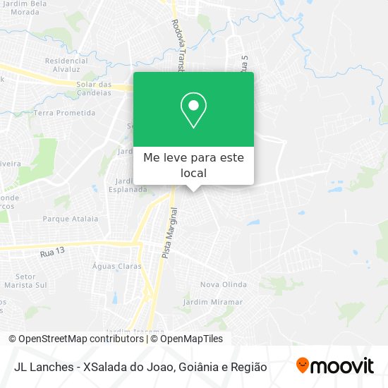 JL Lanches - XSalada do Joao mapa