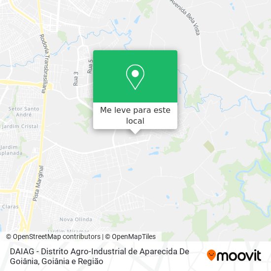 DAIAG - Distrito Agro-Industrial de Aparecida De Goiânia mapa