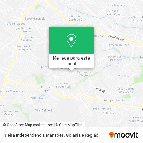 Feira Independência Mansões mapa