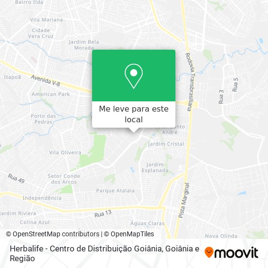 Herbalife - Centro de Distribuição Goiânia mapa