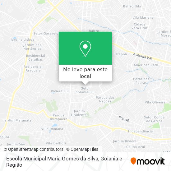 Escola Municipal Maria Gomes da Silva mapa