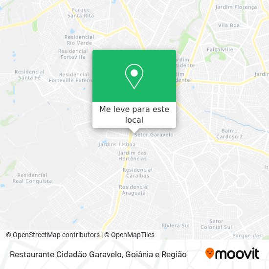 Restaurante Cidadão Garavelo mapa