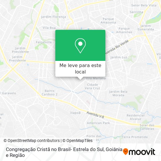Congregação Cristã no Brasil- Estrela do Sul mapa