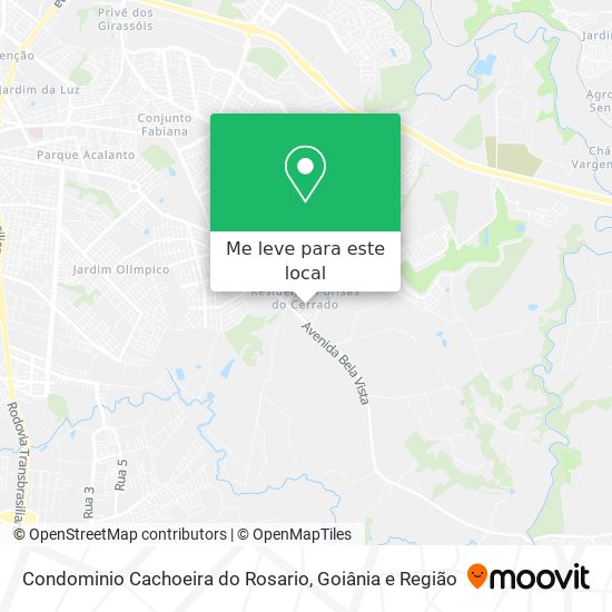 Condominio Cachoeira do Rosario mapa