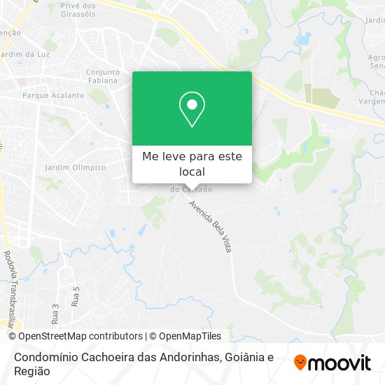 Condomínio Cachoeira das Andorinhas mapa