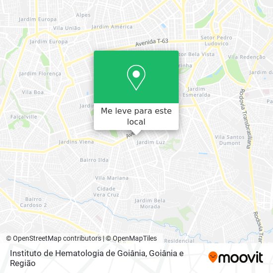Instituto de Hematologia de Goiânia mapa