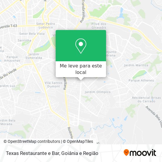 Texas Restaurante e Bar mapa