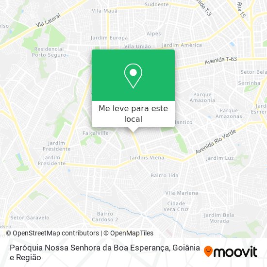 Paróquia Nossa Senhora da Boa Esperança mapa