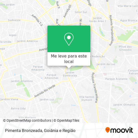 Pimenta Bronzeada mapa
