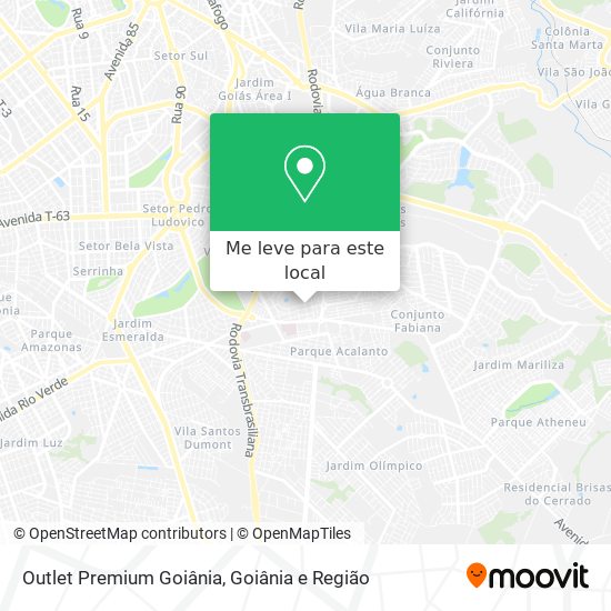 Outlet Premium Goiânia mapa
