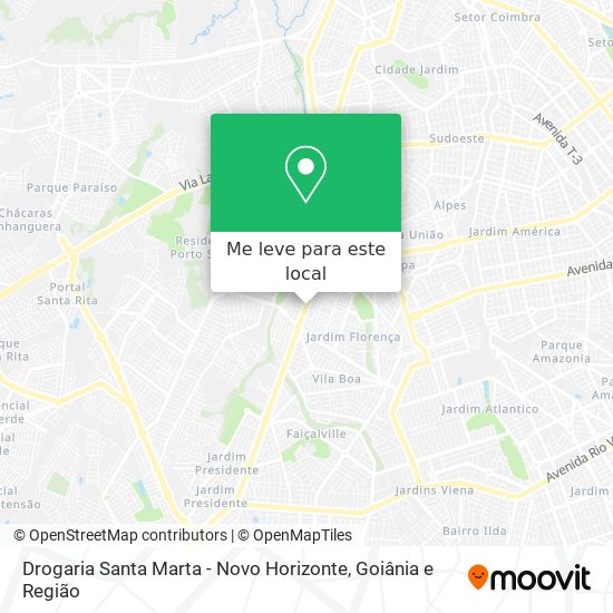 Drogaria Santa Marta - Novo Horizonte mapa