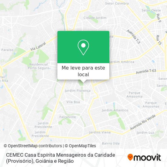 CEMEC Casa Espírita Mensageiros da Caridade (Provisório) mapa