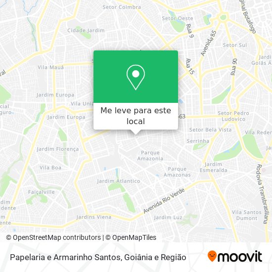 Papelaria e Armarinho Santos mapa