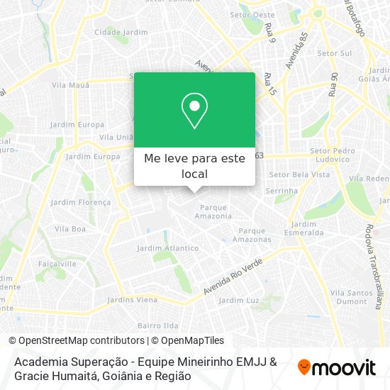 Academia Superação - Equipe Mineirinho EMJJ & Gracie Humaitá mapa