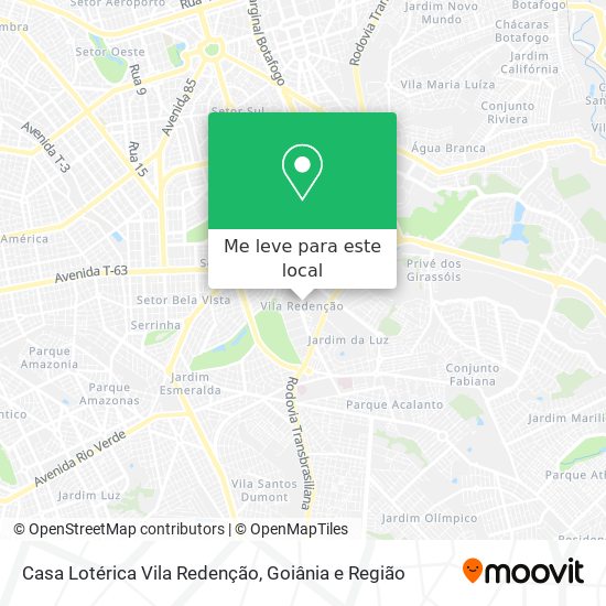 Casa Lotérica  Vila Redenção mapa