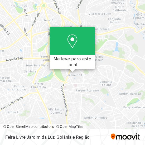 Feira Livre Jardim da Luz mapa