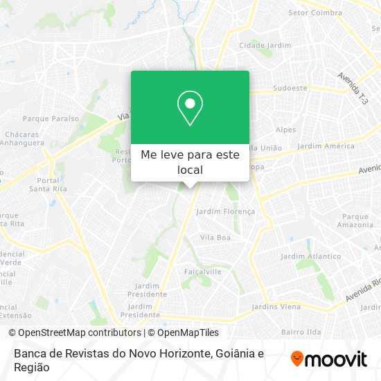 Banca de Revistas do Novo Horizonte mapa