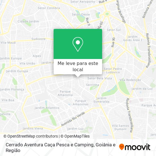 Cerrado Aventura Caça Pesca e Camping mapa