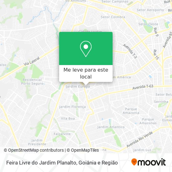 Feira Livre do Jardim Planalto mapa