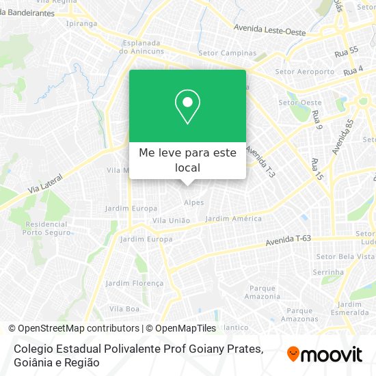 Colegio Estadual Polivalente Prof Goiany Prates mapa