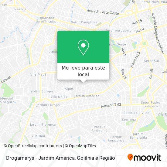 Drogamarys - Jardim América mapa