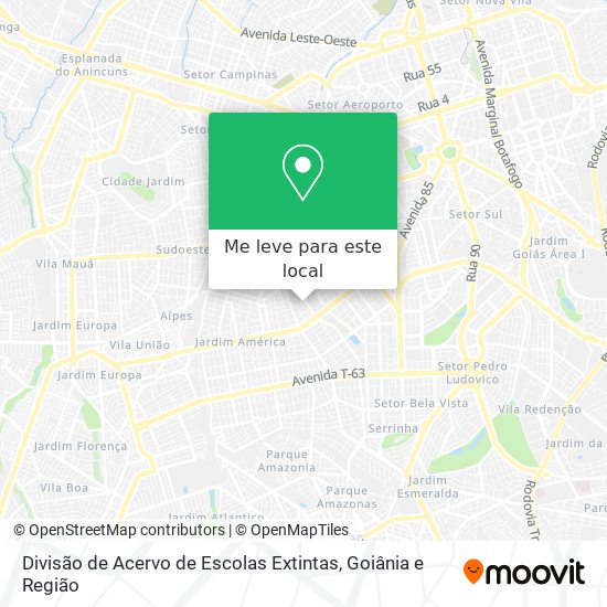 Divisão de Acervo de Escolas Extintas mapa