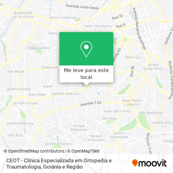 CEOT - Clínica Especializada em Ortopedia e Traumatologia mapa