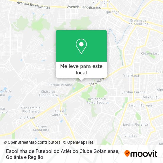 Escolinha de Futebol do Atlético Clube Goianiense mapa