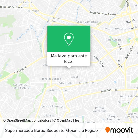 Supermercado Barão Sudoeste mapa