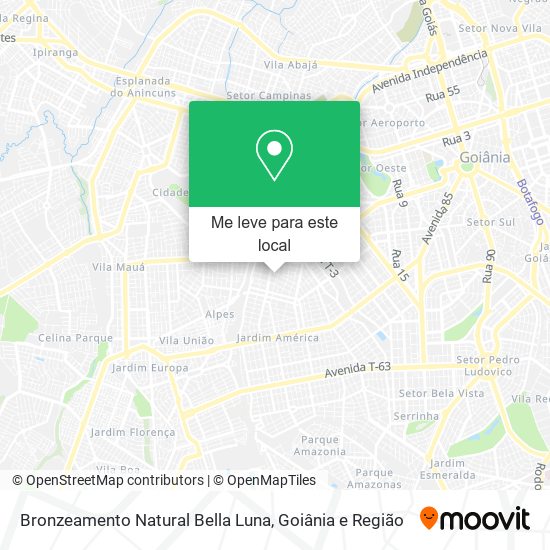 Bronzeamento Natural Bella Luna mapa
