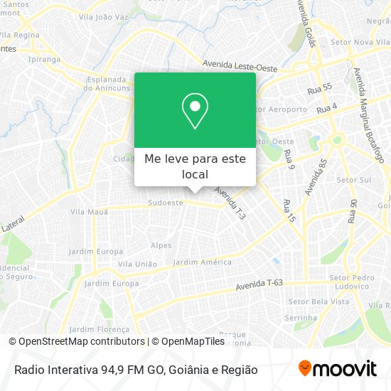 Radio Interativa 94,9 FM GO mapa