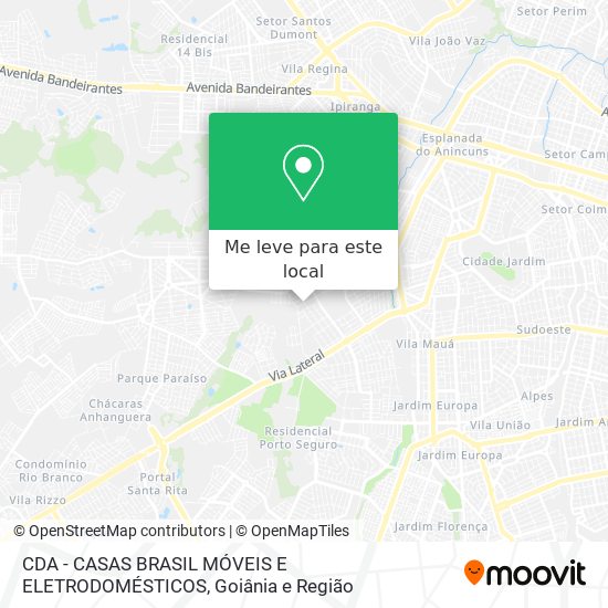 CDA - CASAS BRASIL MÓVEIS E ELETRODOMÉSTICOS mapa