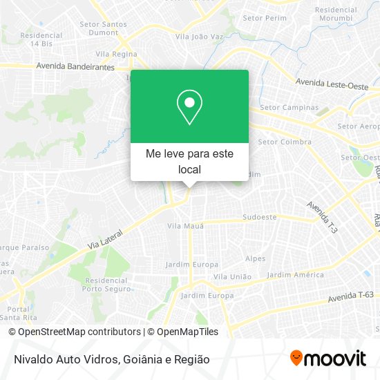 Nivaldo Auto Vidros mapa