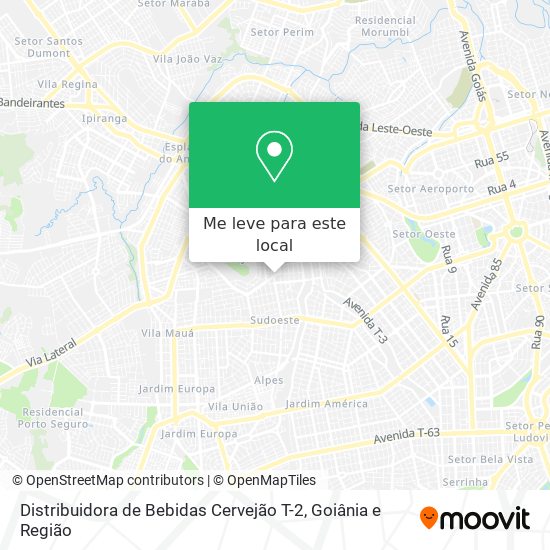 Distribuidora de Bebidas Cervejão T-2 mapa