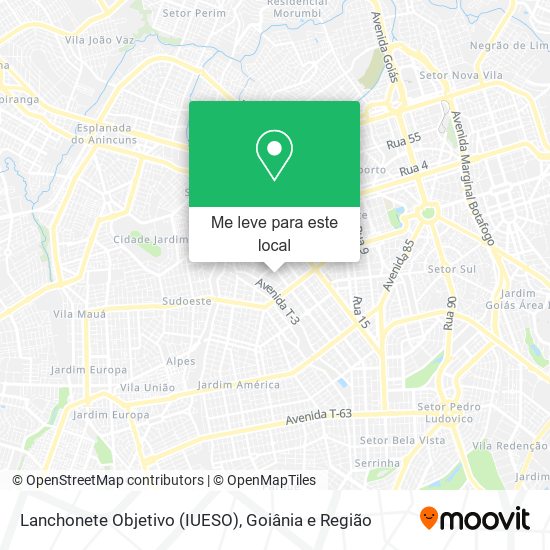 Lanchonete Objetivo (IUESO) mapa