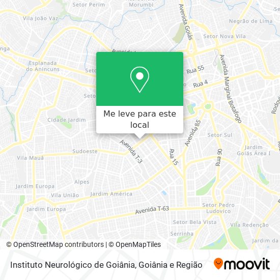 Instituto Neurológico de Goiânia mapa