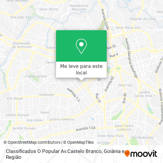 Classificados O Popular Av.Castelo Branco mapa