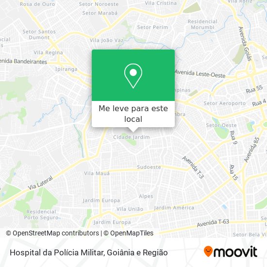 Hospital da Polícia Militar mapa