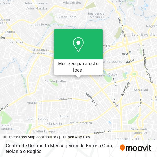 Centro de Umbanda Mensageiros da Estrela Guia mapa