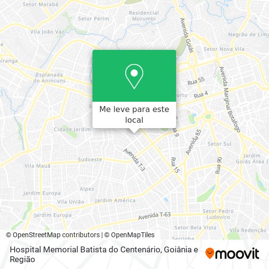 Hospital Memorial Batista do Centenário mapa