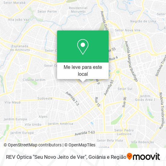 REV Óptica "Seu Novo Jeito de Ver" mapa