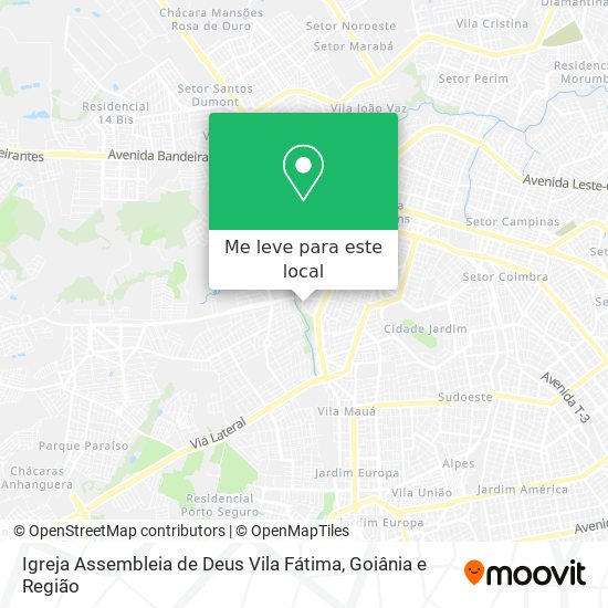 Igreja Assembleia de Deus Vila Fátima mapa