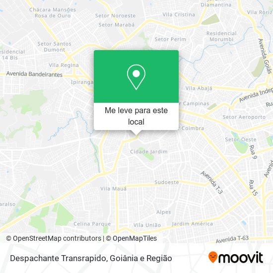 Despachante Transrapido mapa