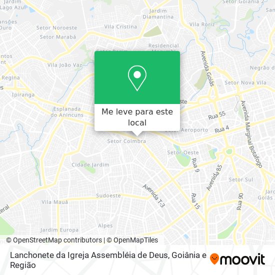 Lanchonete da Igreja Assembléia de Deus mapa