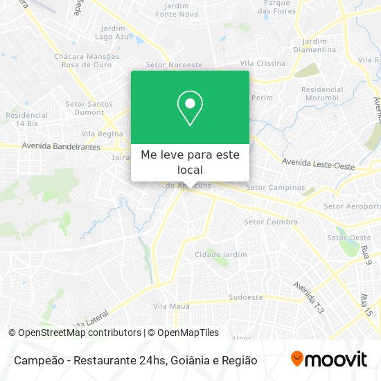 Campeão - Restaurante 24hs mapa