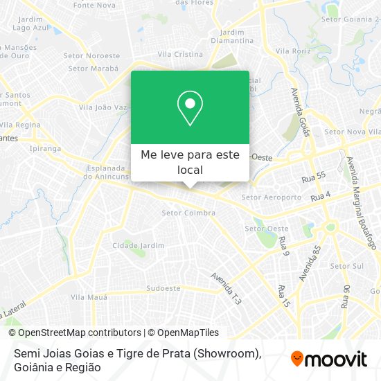Semi Joias Goias e Tigre de Prata (Showroom) mapa